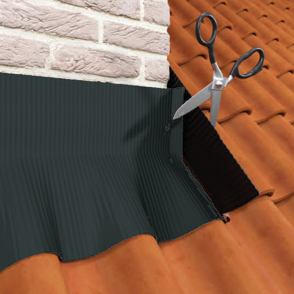 Lead Alternative Self Adhesive Flashing Strip on a roof